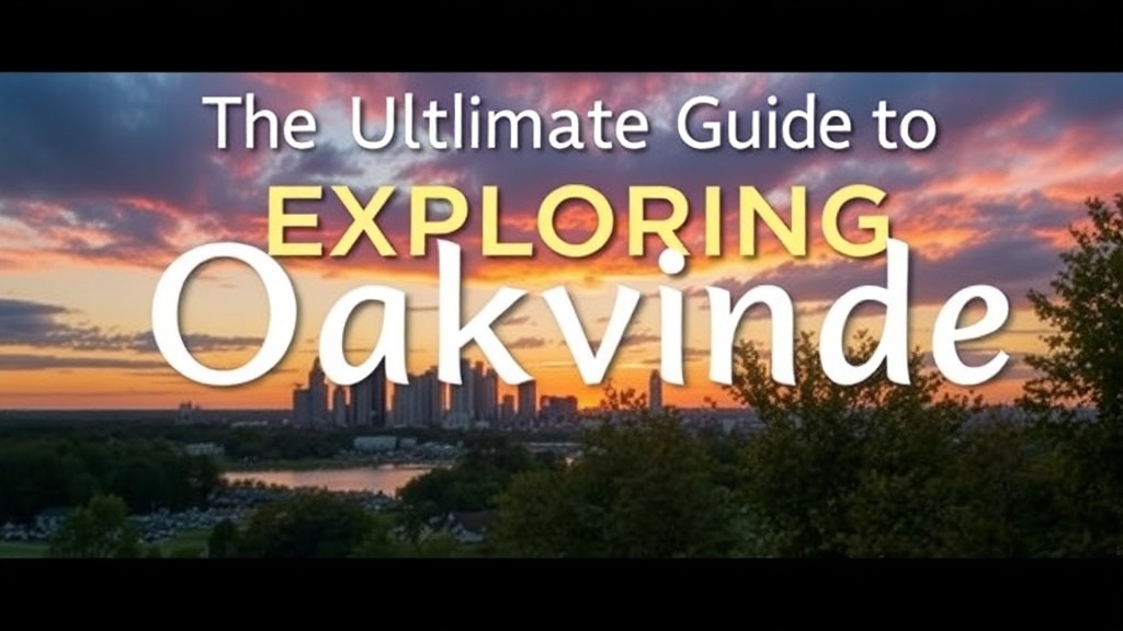 The Ultimate Guide to Exploring Oakville: A Local's Perspective