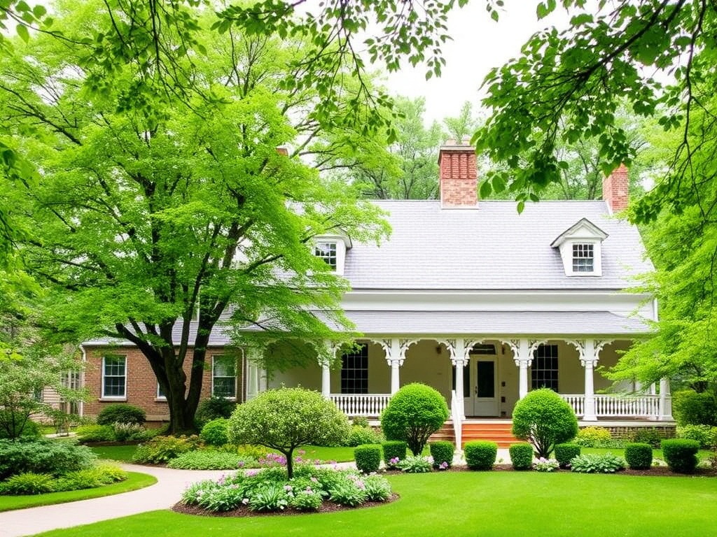 The Oakville Museum at Erchless Estate with its beautiful heritage building and garden, surrounded by lush greenery.