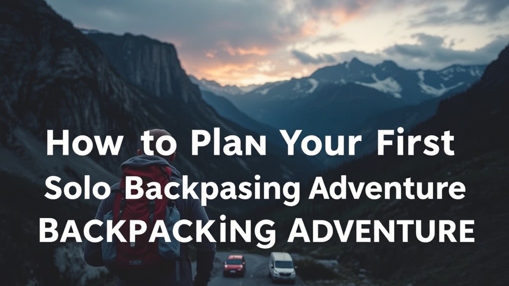 How to Plan Your First Solo Backpacking Adventure