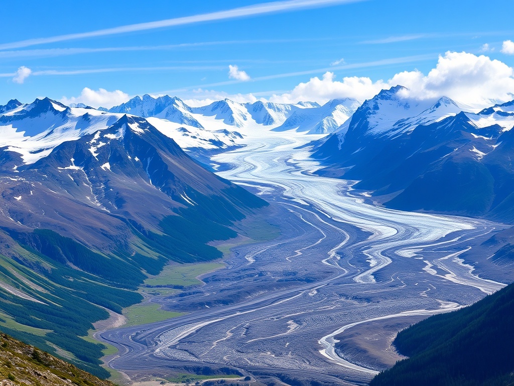 vast wilderness of Wrangell St Elias National Park with glaciers, mountains, and no visible roads