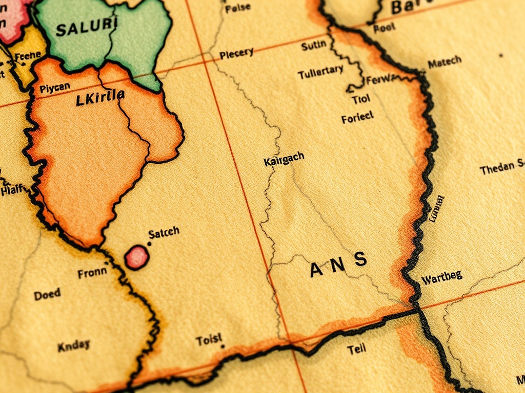 hand-colored antique map detail with visible brush strokes and slight imperfections, warm aged tones