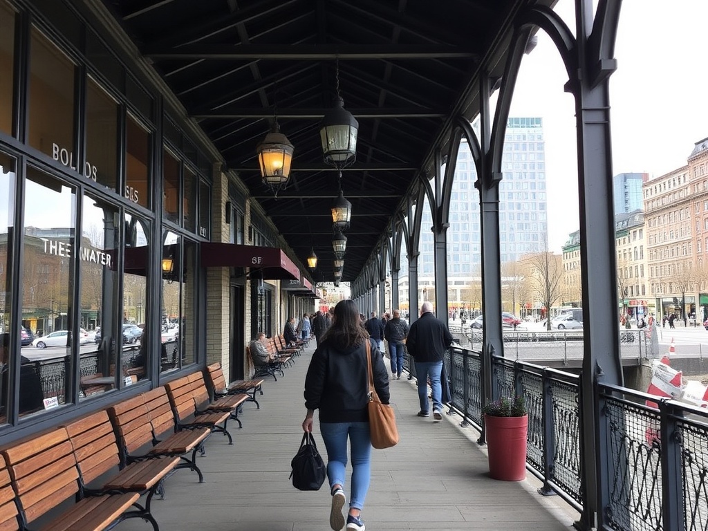 person walking through old montreal day itinerary coffee architecture river walk
