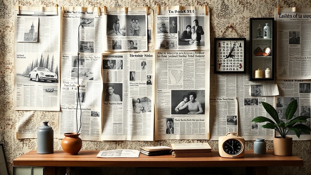 Arranging and Displaying Vintage Newsprint Safely
