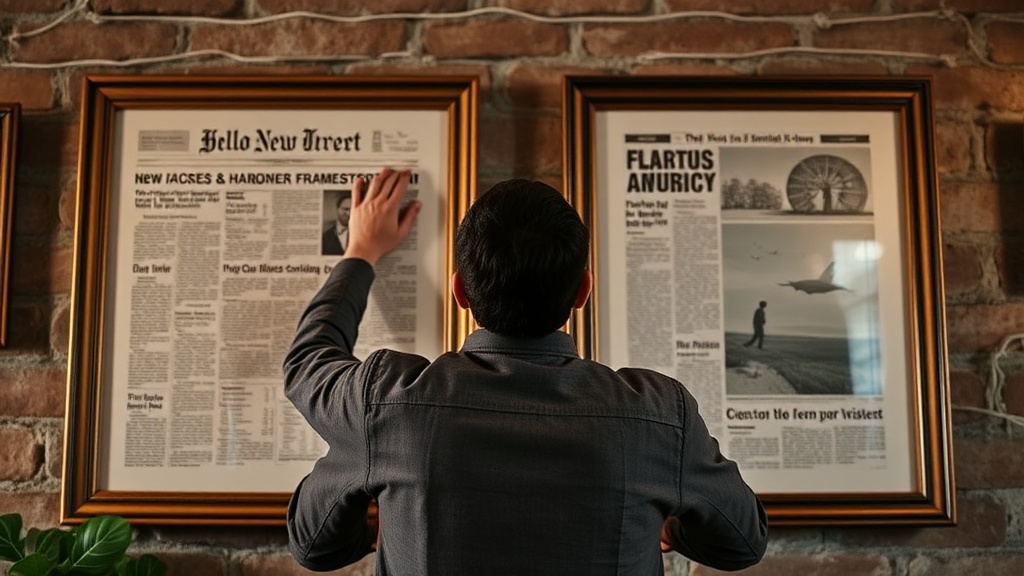 Mounting Your Vintage Newsprint in Frames