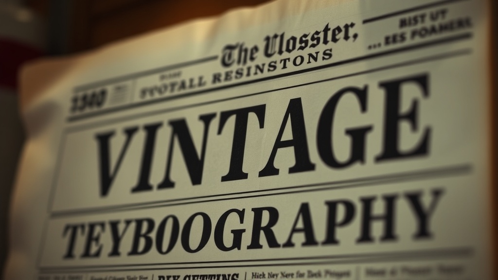 Spotting Authentic Vintage Newspaper Typography