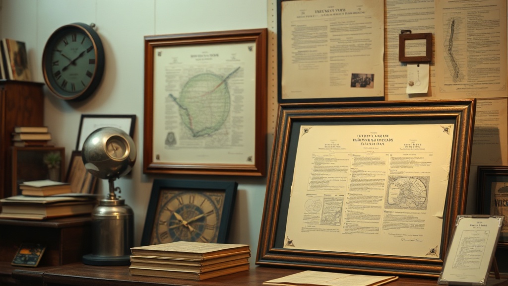 Arranging and Framing Vintage Documents Safely