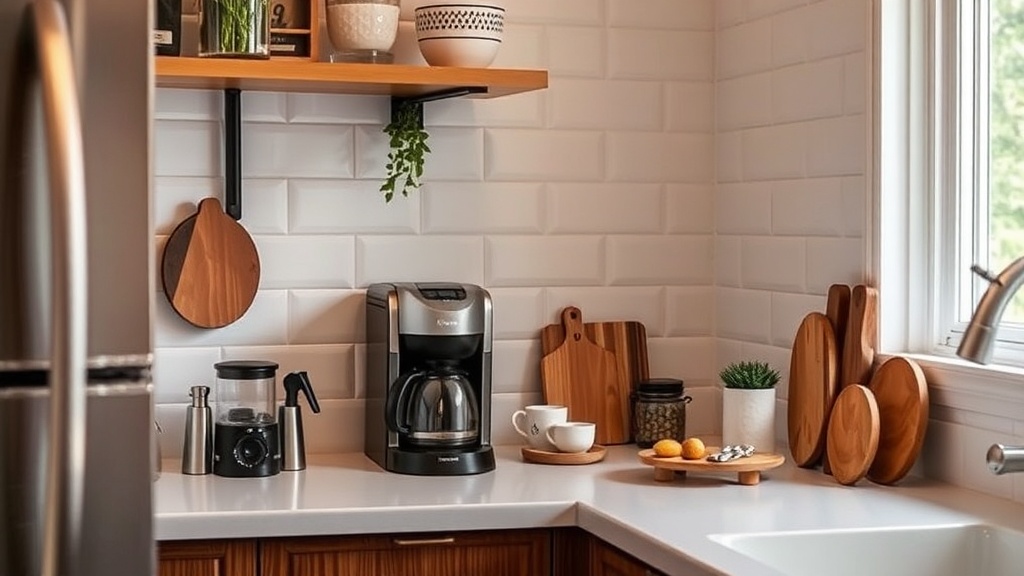 Creating a Functional Coffee Station in a Tiny Kitchen Corner