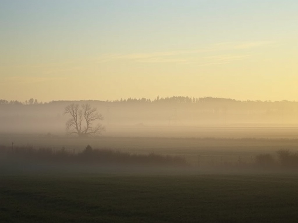 weekend morning calm scene countryside Ontario soft light