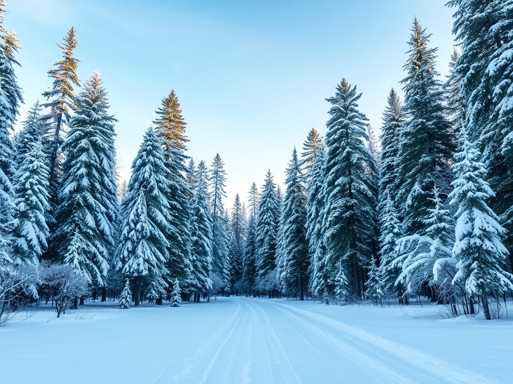 Oro-Medonte winter snow-covered trails cross country skiing peaceful forest blue sky