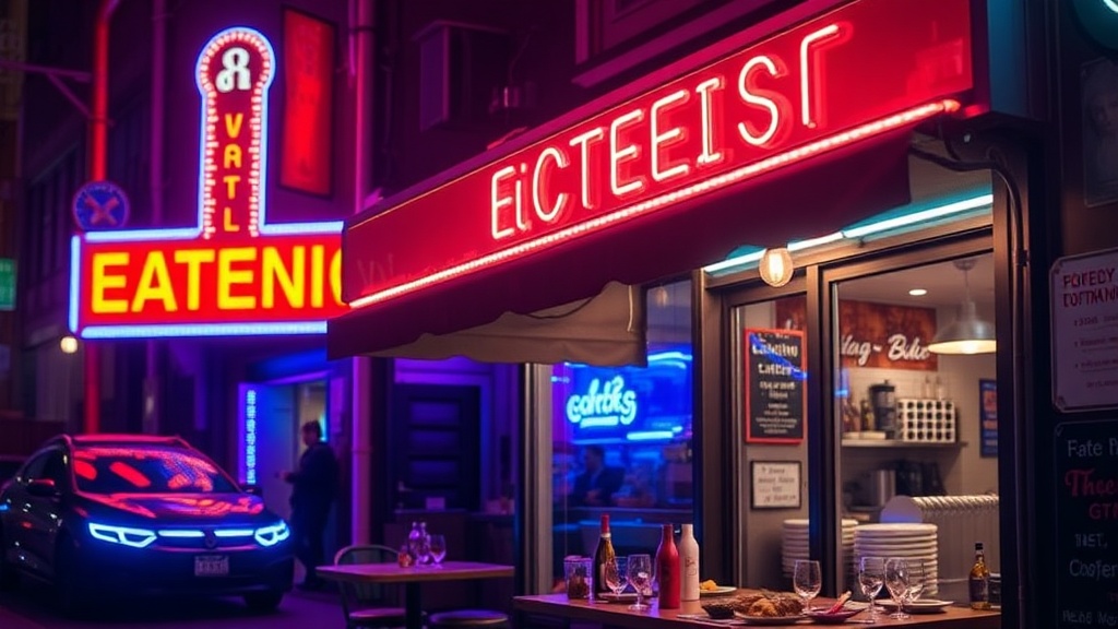 Late Night Bites and Neon-Lit Eateries in Toronto