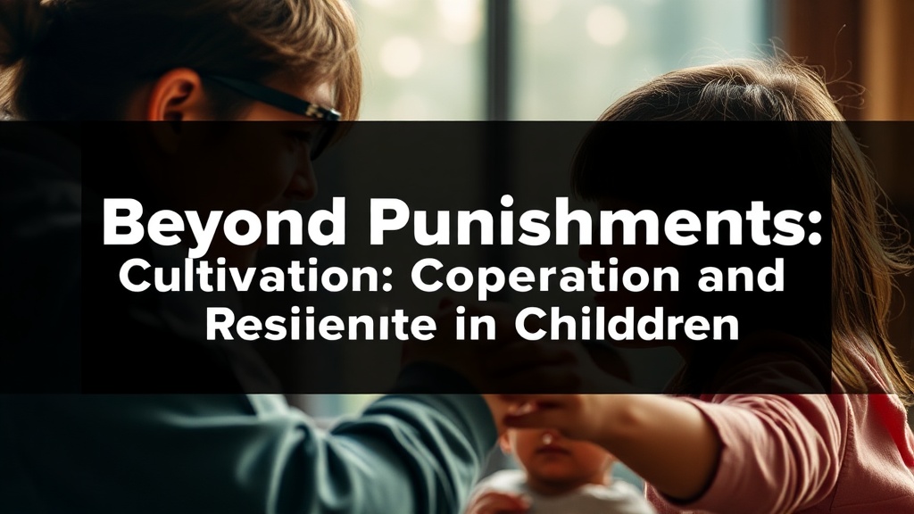 Beyond Punishments: Cultivating Cooperation and Resilience in Children