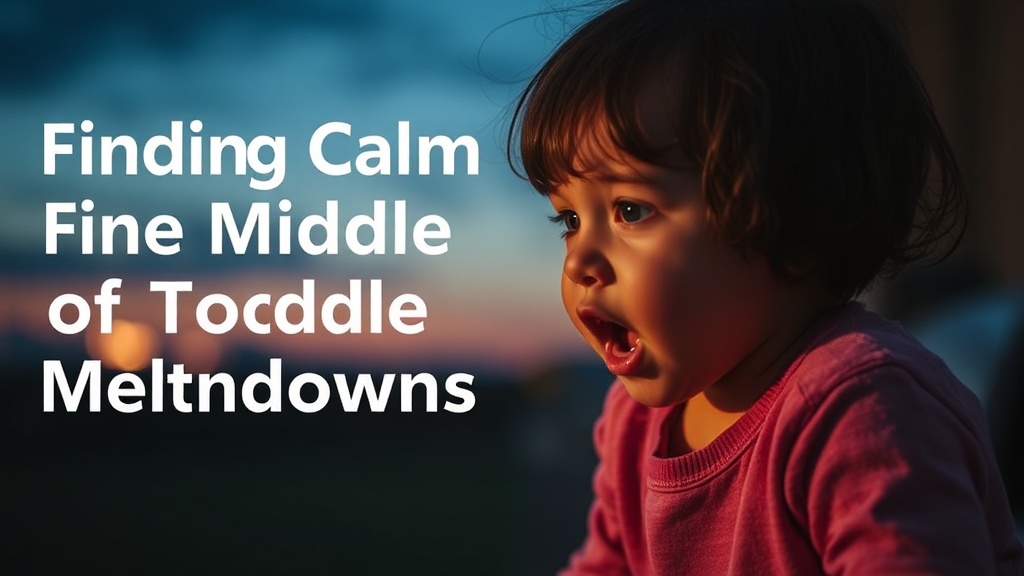 Finding Calm in the Middle of Toddler Meltdowns
