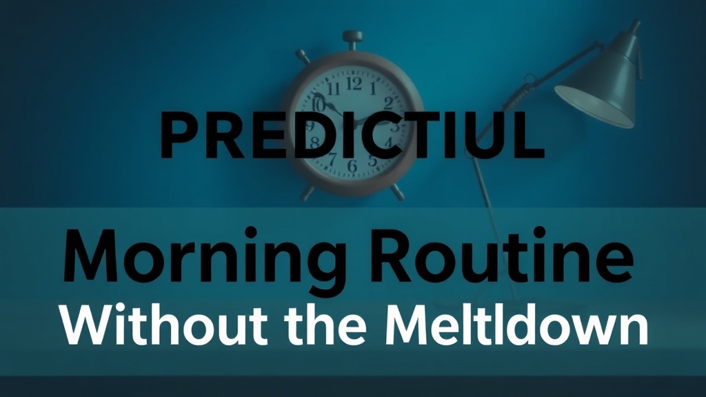 Building a Predictable Morning Routine Without the Meltdown