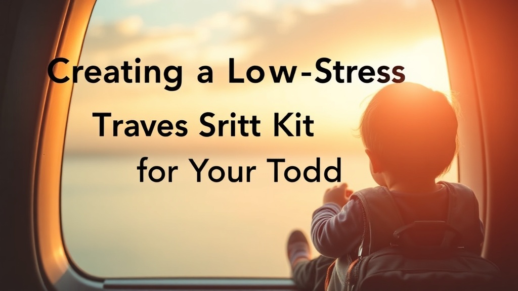 Creating a Low-Stress Travel Kit for Your Toddler