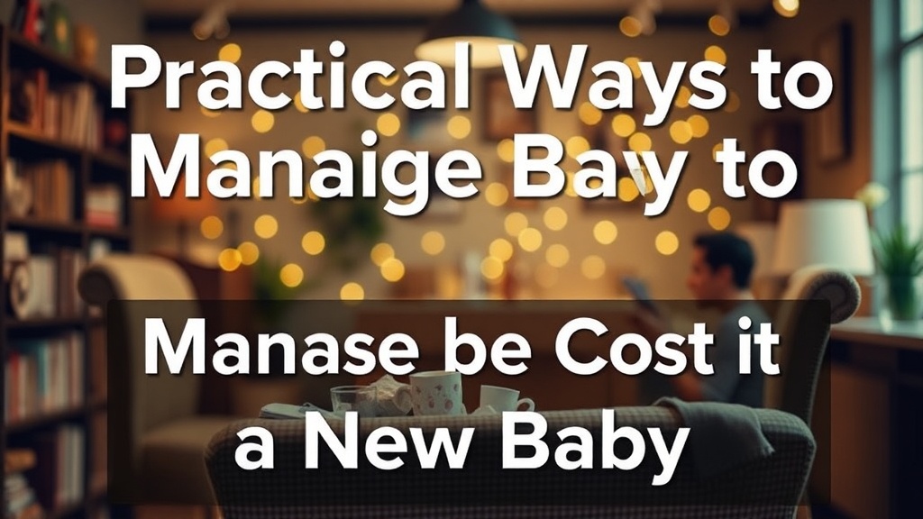 Practical Ways to Manage the Cost of a New Baby