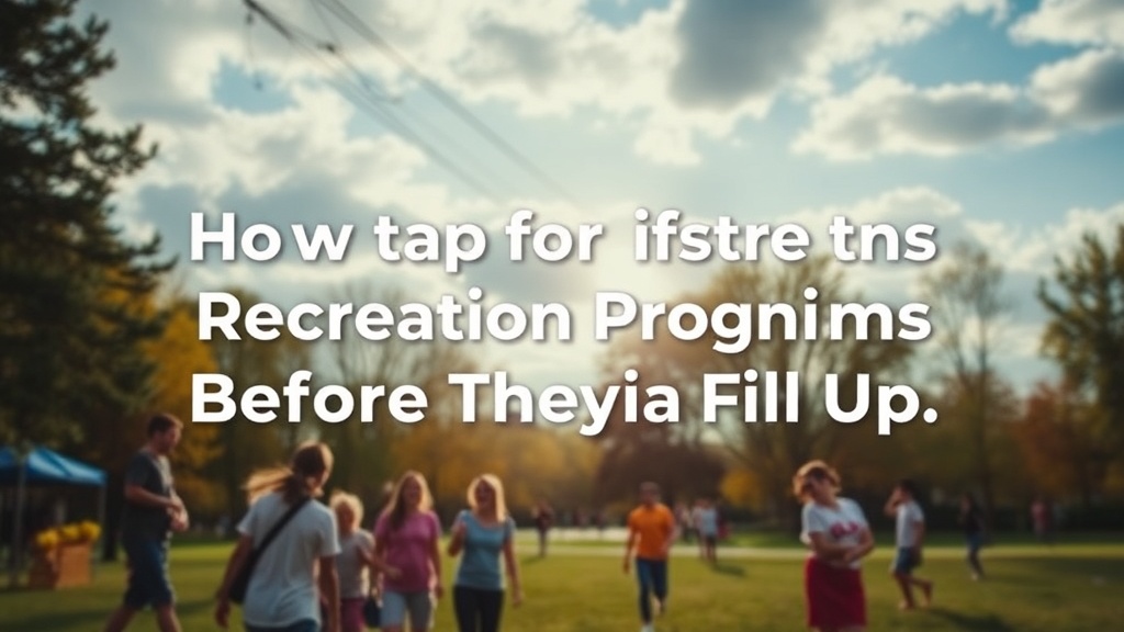 How to Register for Parks Ville Recreation Programs Before They Fill Up