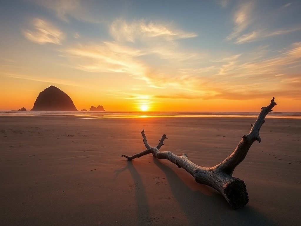 rathtrevor beach sunrise driftwood wide open sand flats peaceful vancouver island