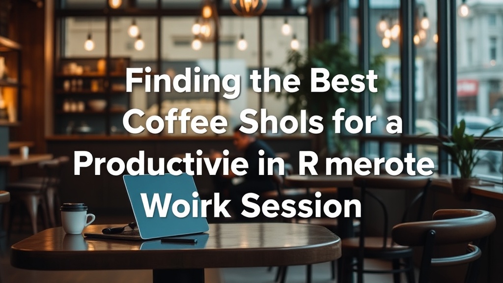 Finding the Best Coffee Shops for a Productive Remote Work Session