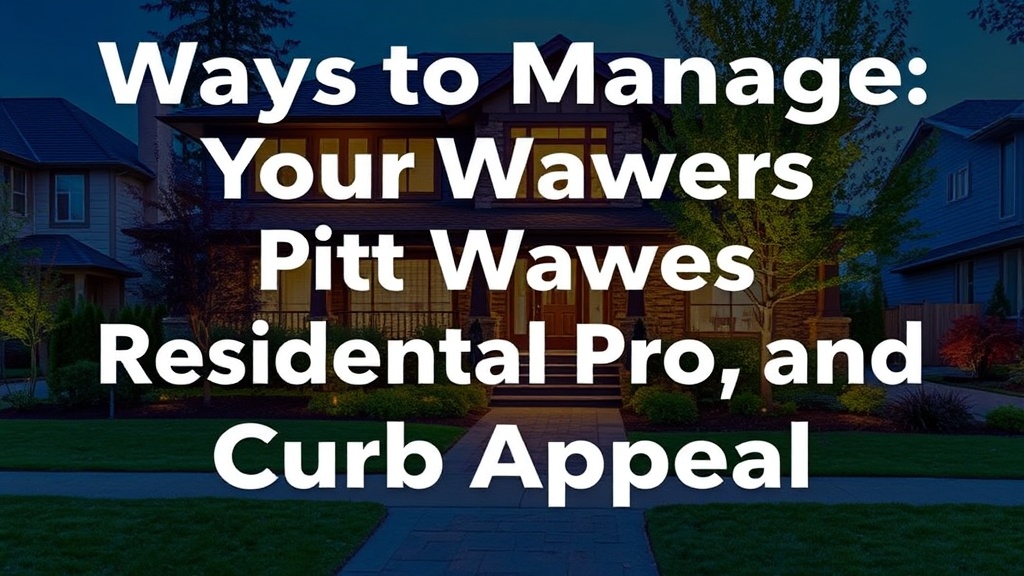 Ways to Manage Your Pitt Meadows Residential Property and Curb Appeal