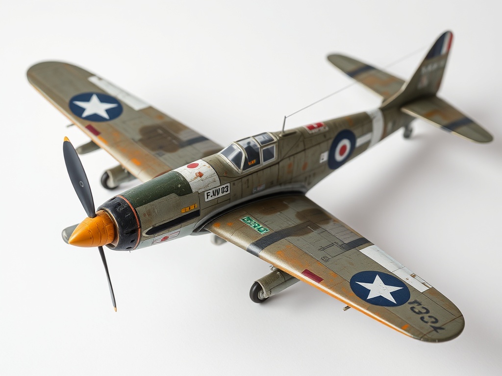 highly detailed military aircraft model with authentic markings and weathering