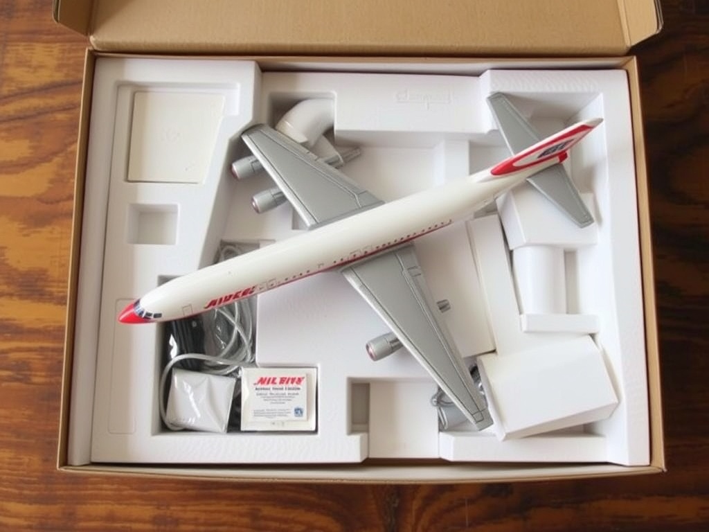 mint condition airplane model with pristine original box and inserts