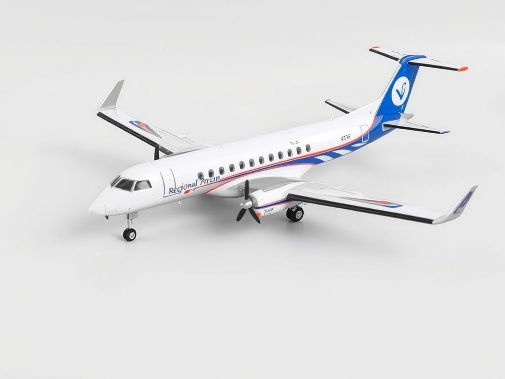 small regional airline plane model rarely seen, unique branding