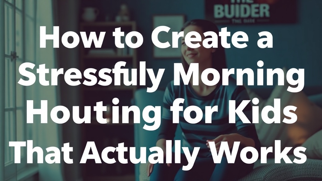 How to Create a Stress-Free Morning Routine for Kids That Actually Works