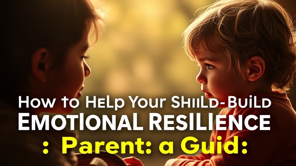 How to Help Your Child Build Emotional Resilience: A Parent's Guide