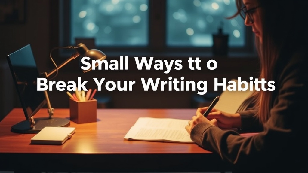 Small Ways to Break Your Routine Writing Habits