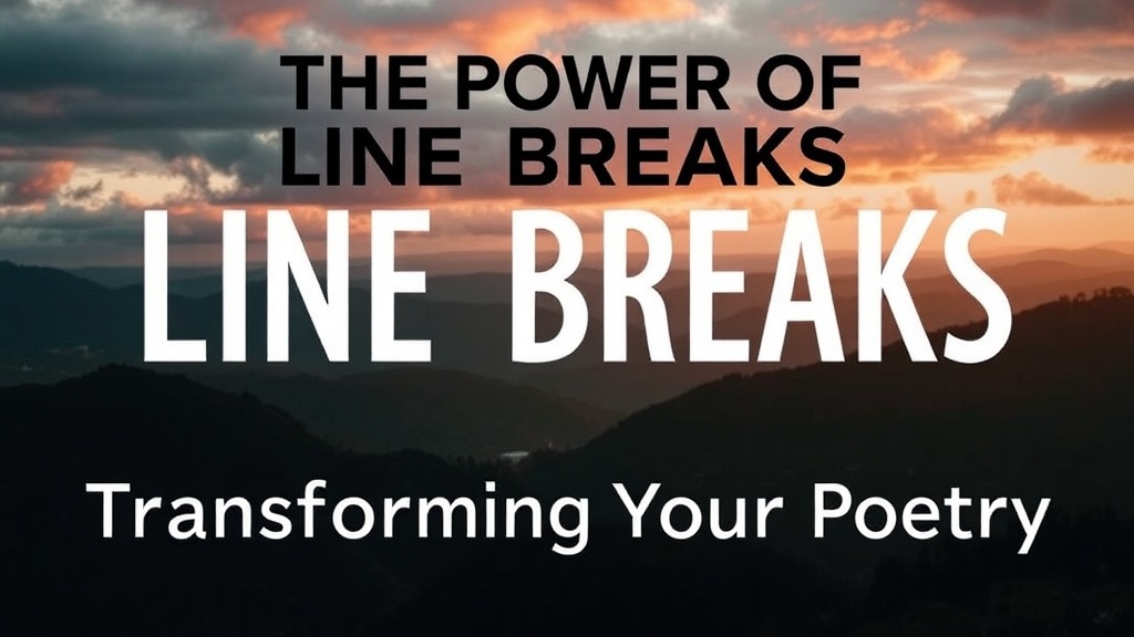 The Power of Line Breaks: Transforming Your Poetry