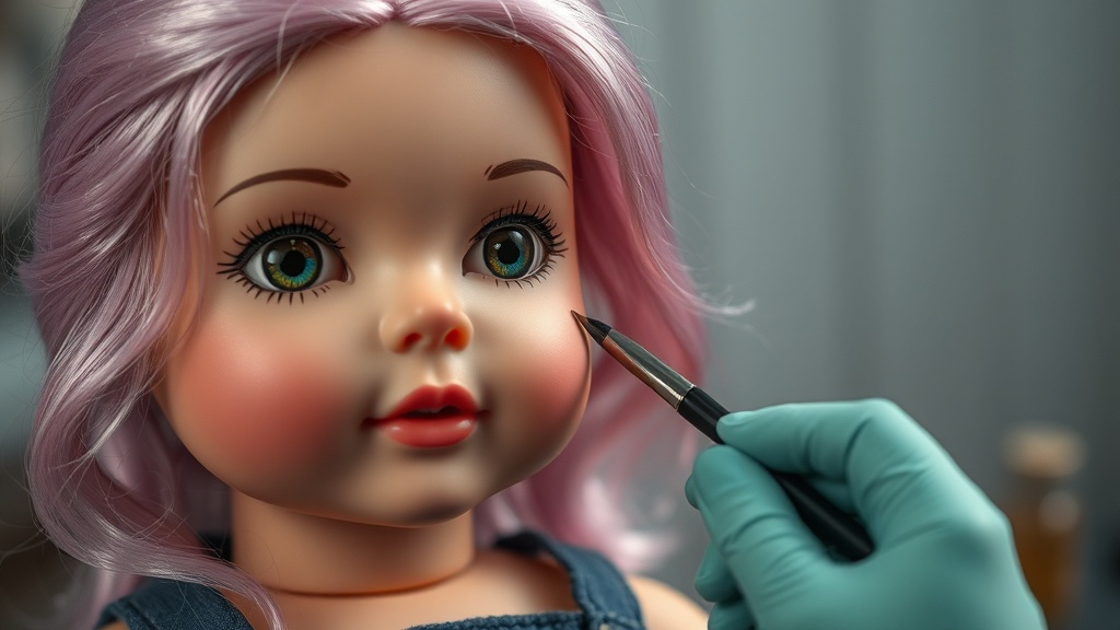 Fixing Minor Paint Loss on Doll Faces