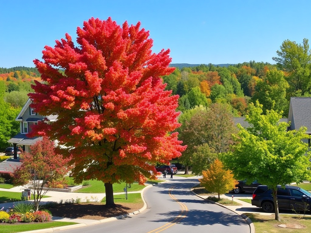 Port Hope landscape, vibrant trees and charming town feel
