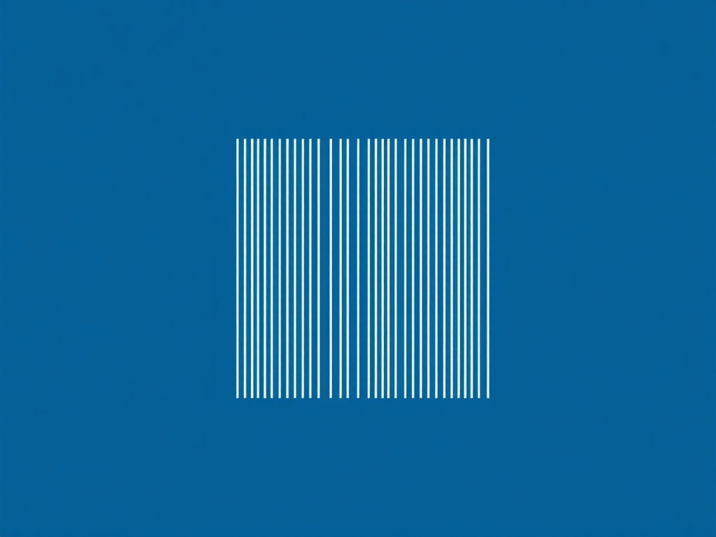 minimalist illustration of breathing rhythm box pattern, calm blue tones