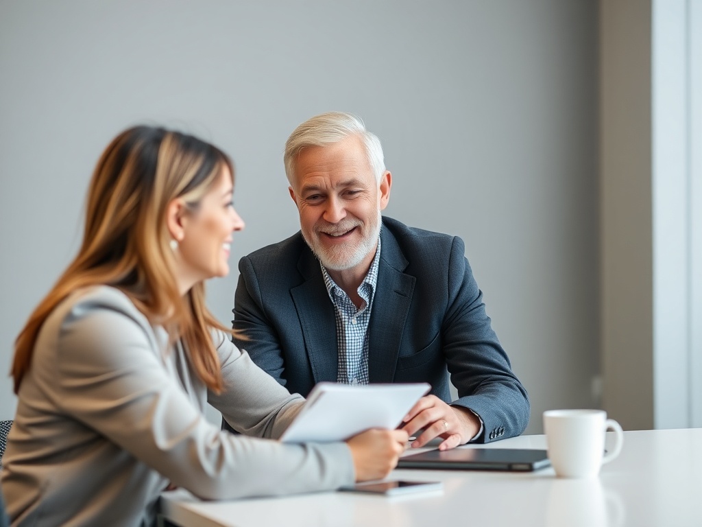 A person receiving feedback from a manager