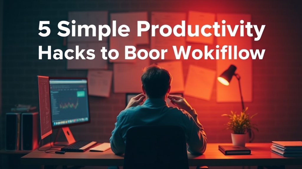 5 Simple Productivity Hacks to Boost Your Workflow