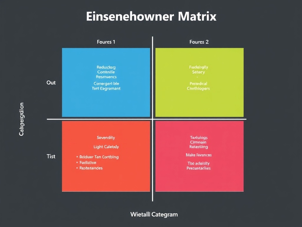 A diagram of the Eisenhower Matrix showing task categorization
