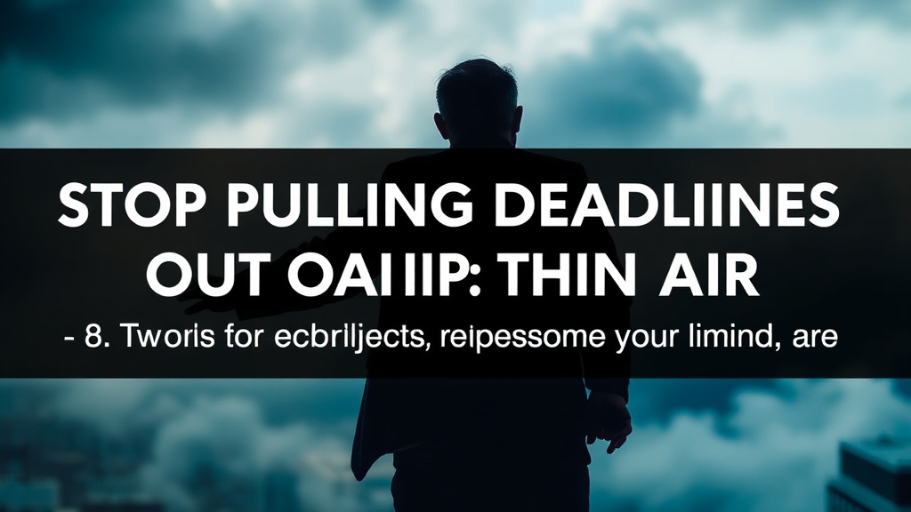 Stop Pulling Deadlines Out of Thin Air: 8 Ways to Estimate Projects Without Losing Your Mind