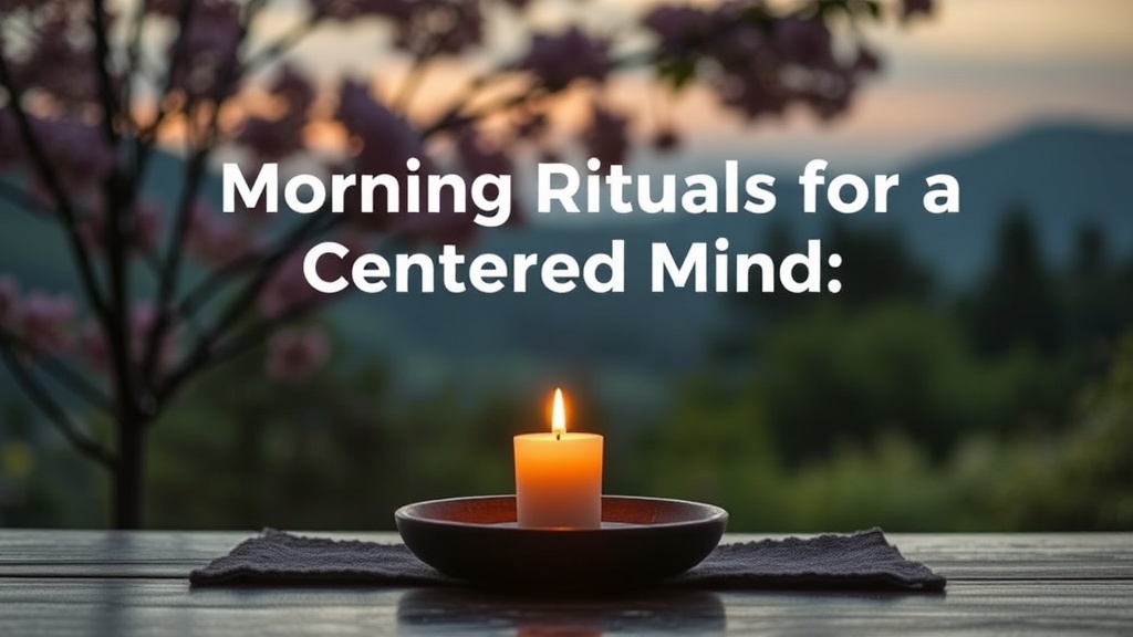 Morning Rituals for a Centered Mind: A Complete Guide to Intentional Days