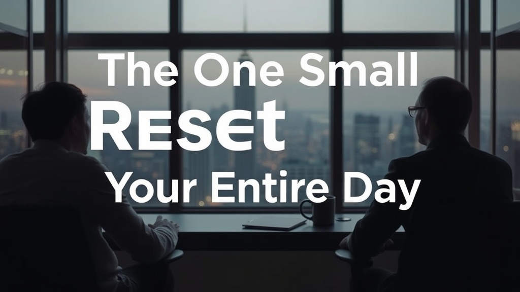 The One Small Reset That Quietly Fixes Your Entire Day
