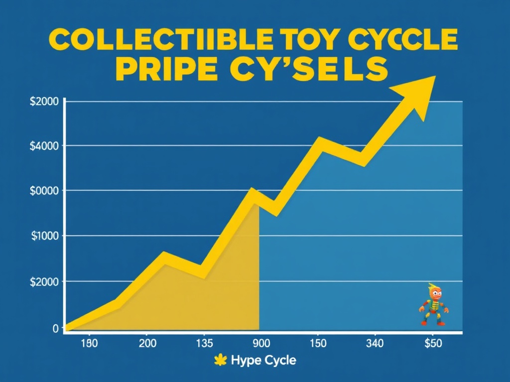 graph showing a spike and crash pattern representing collectible toy price hype cycles