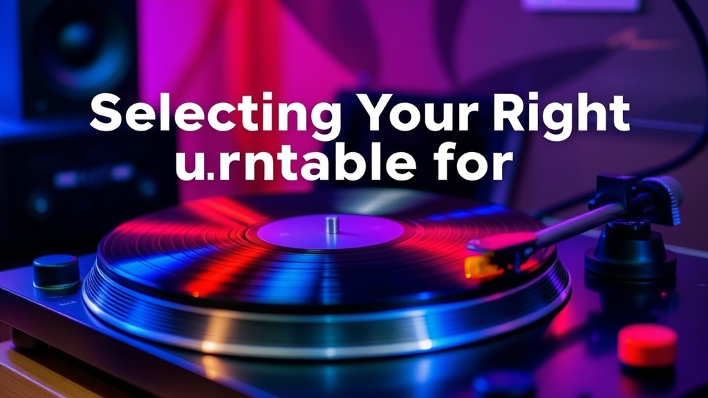 Selecting the Right Turntable for Your Vinyl Collection