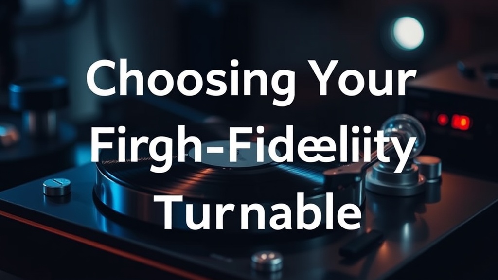 Choosing Your First High-Fidelity Turntable