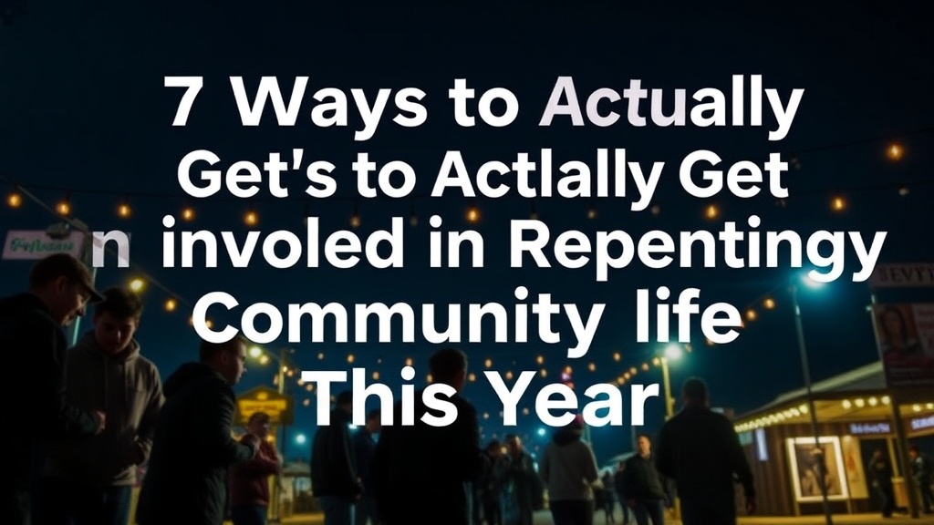 7 Ways to Actually Get Involved in Repentigny's Community Life This Year