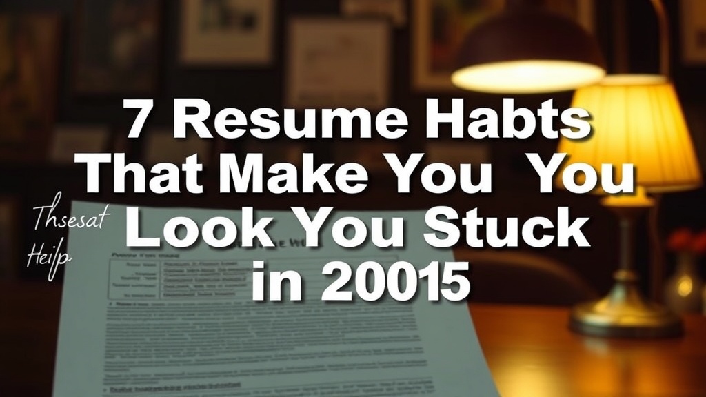 7 Resume Habits That Make You Look Stuck in 2015
