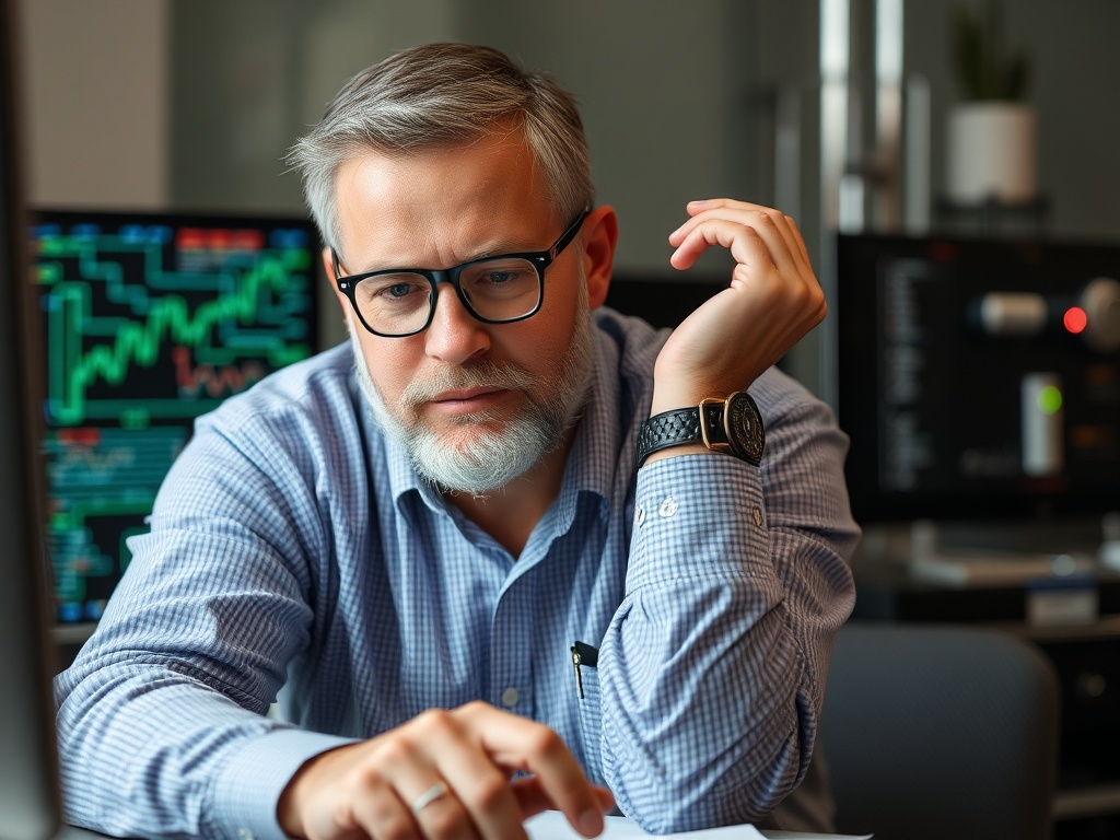 A professional adapting to change with new technologies