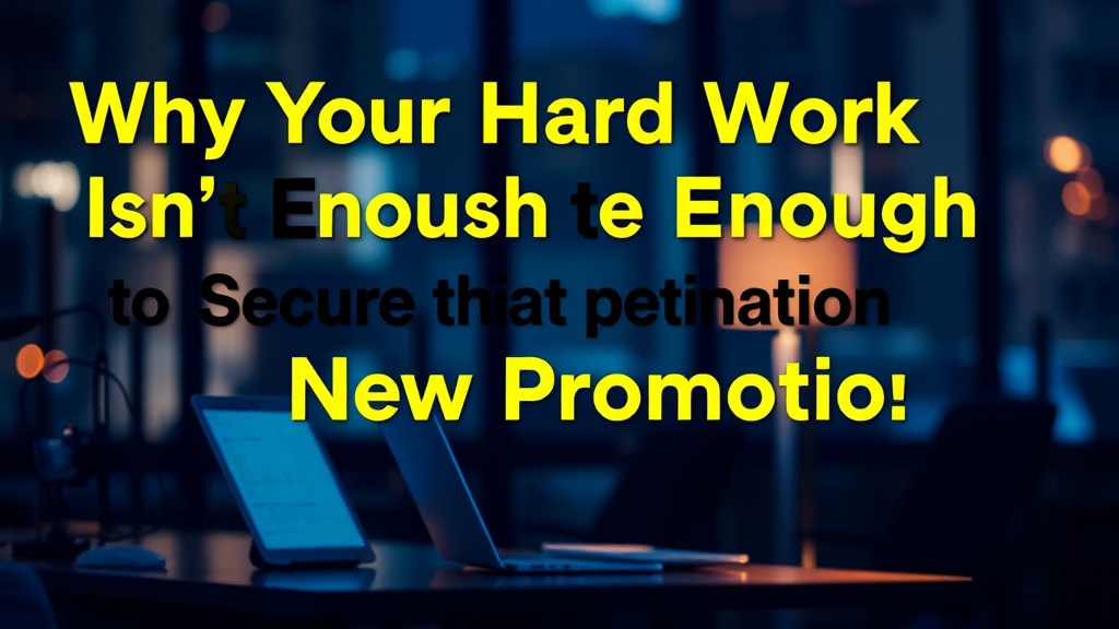 Why Your Hard Work Isn't Enough to Secure That Next Internal Promotion