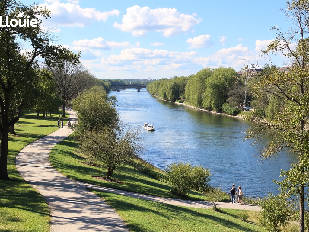 parc de la pointe rivere du loup walking path river view people strolling summer
