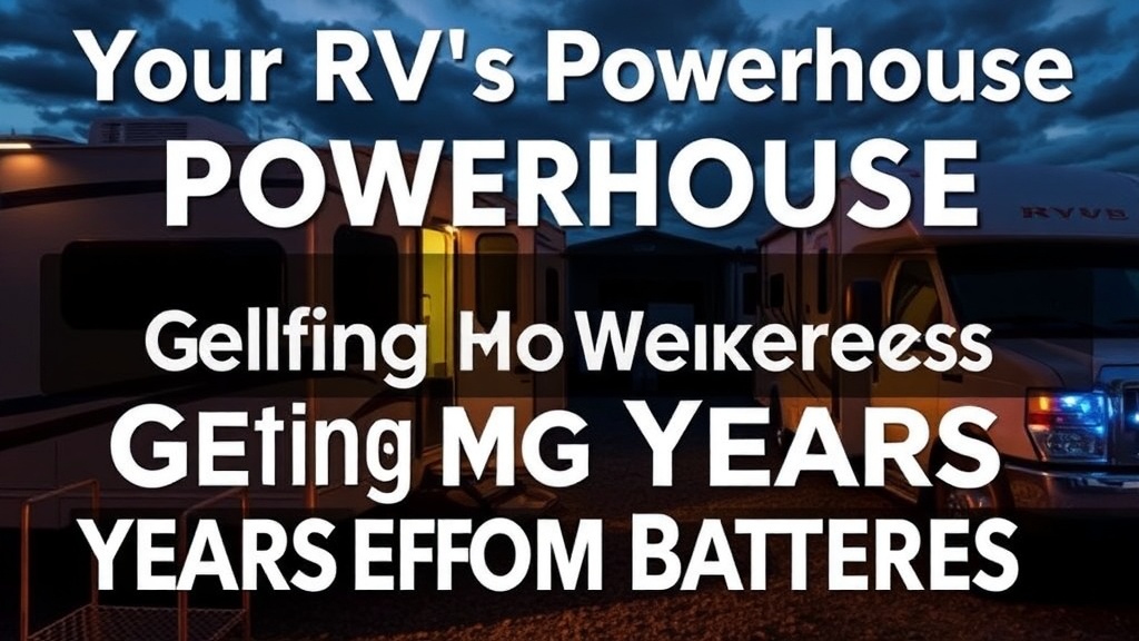 Your RV's Powerhouse: Getting More Years From Your Batteries
