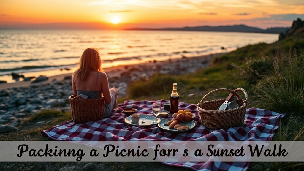 Packing a Picnic for a Sunset Walk on the Shore