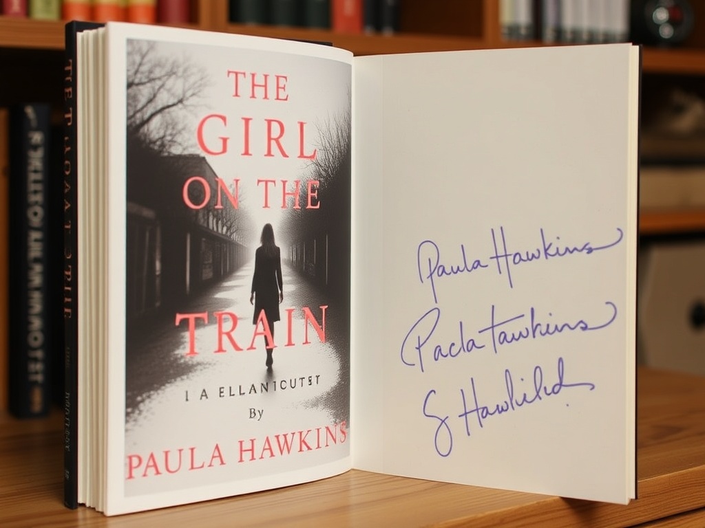 The Girl on the Train signed edition with Paula Hawkins' autograph